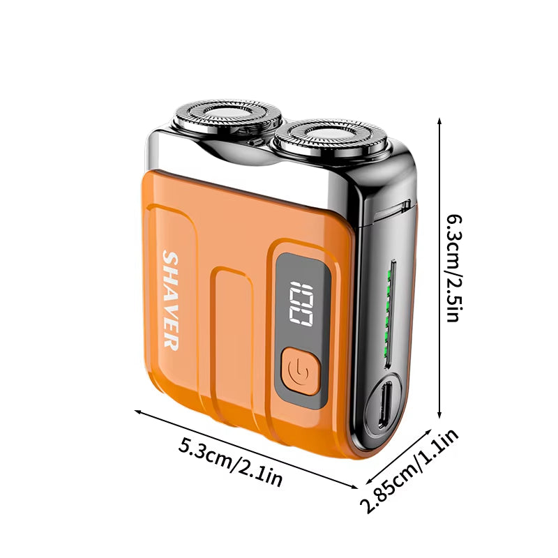 Mini Men'S Electric Shaver Portable Dual-Head Beard Trimer Travel Pocket Beard Razor Body Hair Trimmer