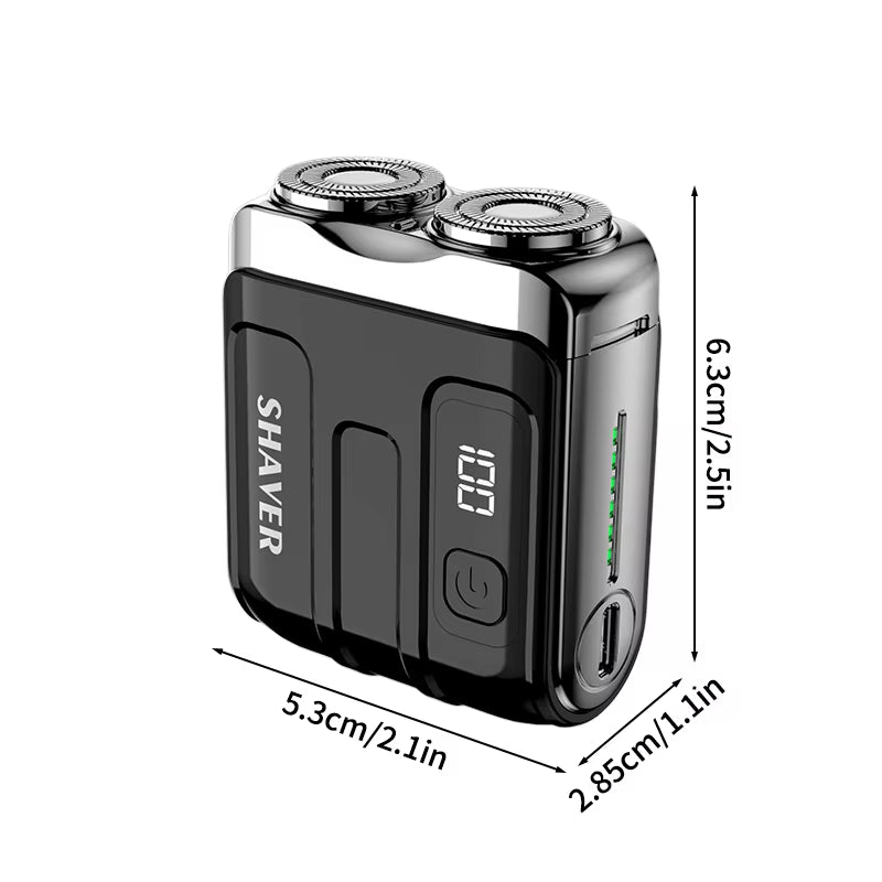 Mini Men'S Electric Shaver Portable Dual-Head Beard Trimer Travel Pocket Beard Razor Body Hair Trimmer