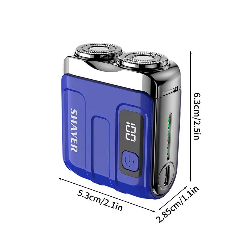 Mini Men'S Electric Shaver Portable Dual-Head Beard Trimer Travel Pocket Beard Razor Body Hair Trimmer