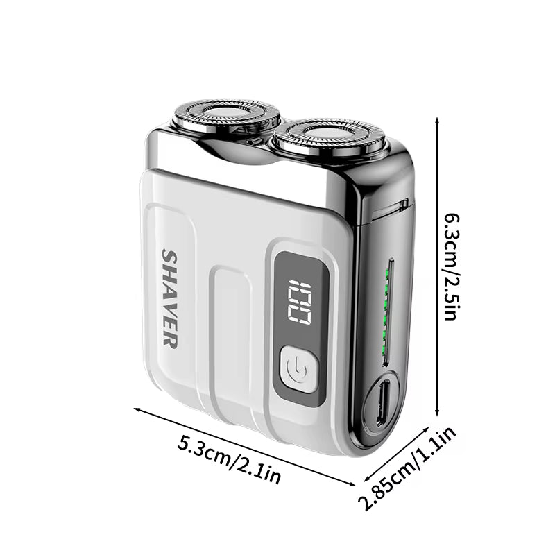 Mini Men'S Electric Shaver Portable Dual-Head Beard Trimer Travel Pocket Beard Razor Body Hair Trimmer