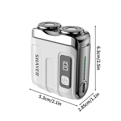 Mini Men'S Electric Shaver Portable Dual-Head Beard Trimer Travel Pocket Beard Razor Body Hair Trimmer