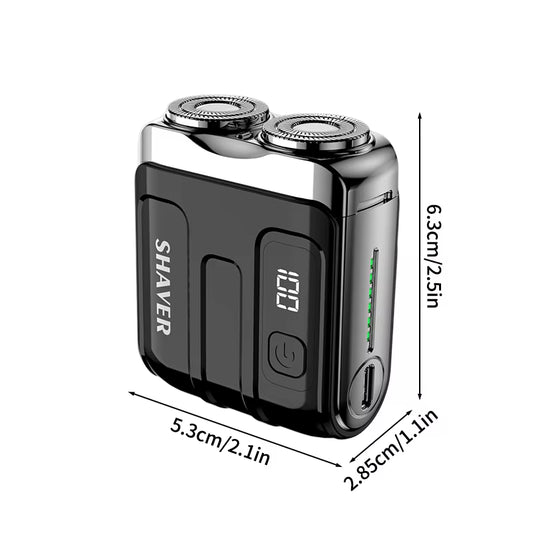 Mini Men'S Electric Shaver Portable Dual-Head Beard Trimer Travel Pocket Beard Razor Body Hair Trimmer