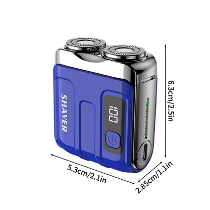 Mini Men'S Electric Shaver Portable Dual-Head Beard Trimer Travel Pocket Beard Razor Body Hair Trimmer