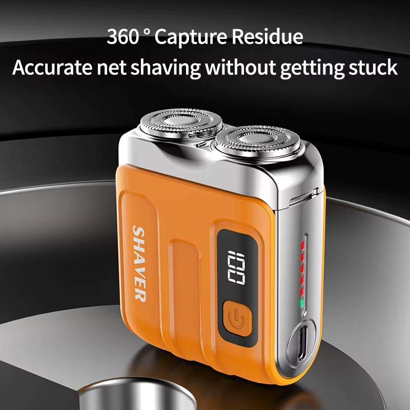 Mini Men'S Electric Shaver Portable Dual-Head Beard Trimer Travel Pocket Beard Razor Body Hair Trimmer