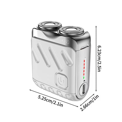 Mini Men'S Electric Shaver Portable Dual-Head Beard Trimer Travel Pocket Beard Razor Body Hair Trimmer